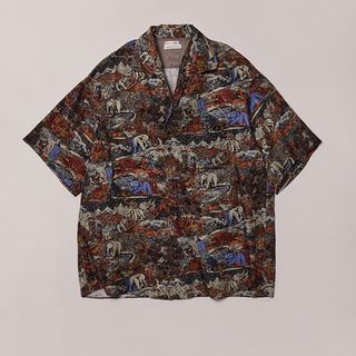 NICENESS / GROHL / ブッディハワイアンプリントシャツ S/S(シャツ)