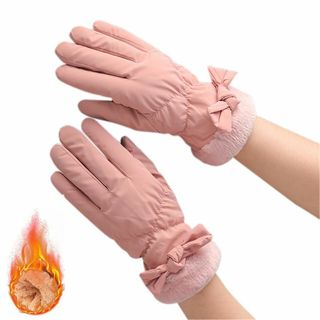 【色: ピンク】[Aboniton] 手袋 レディース グローブ てぶくろ スマ(その他)