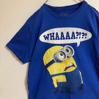 ティービーアンドムービー(TV&MOVIE)のminionミニオンアニメキャラクタームービーTシャツtシャツ映画TEE青(Tシャツ/カットソー(半袖/袖なし))