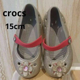 クロックス(crocs)のcrocs　c8　クロックス　サンダル　15cm　キッズ　ビーチサンダル　夏　海(サンダル)