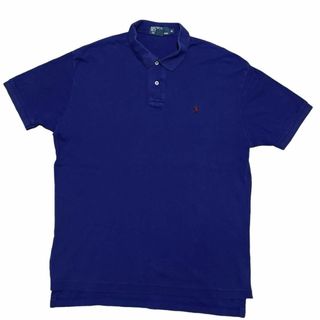 ポロラルフローレン(POLO RALPH LAUREN)のポロラルフローレン 半袖ポロシャツ 無地 ブルー ポニー 夏物古着h84(ポロシャツ)