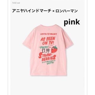 アニヤハインドマーチ(ANYA HINDMARCH)の【新品】アニヤハインドマーチ×ロンハーマン Tシャツ　pink ピンク(Tシャツ(半袖/袖なし))