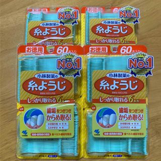 コバヤシセイヤク(小林製薬)の小林製薬の糸ようじ　60本入り4個(歯ブラシ/デンタルフロス)