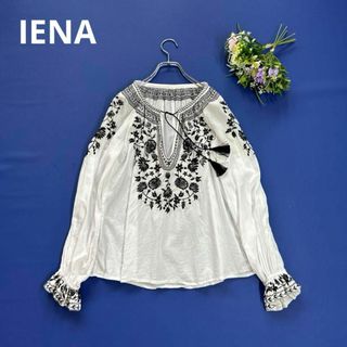 IENA - イエナ　エンブロイダリーブラウス　プルオーバー　ホワイト　コットン100％