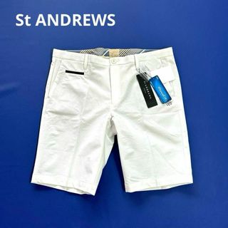 セントアンドリュース(St.Andrews)の新品❗️セントアンドリュース　LL メンズゴルフ　ハーフパンツ　ホワイト(ウエア)