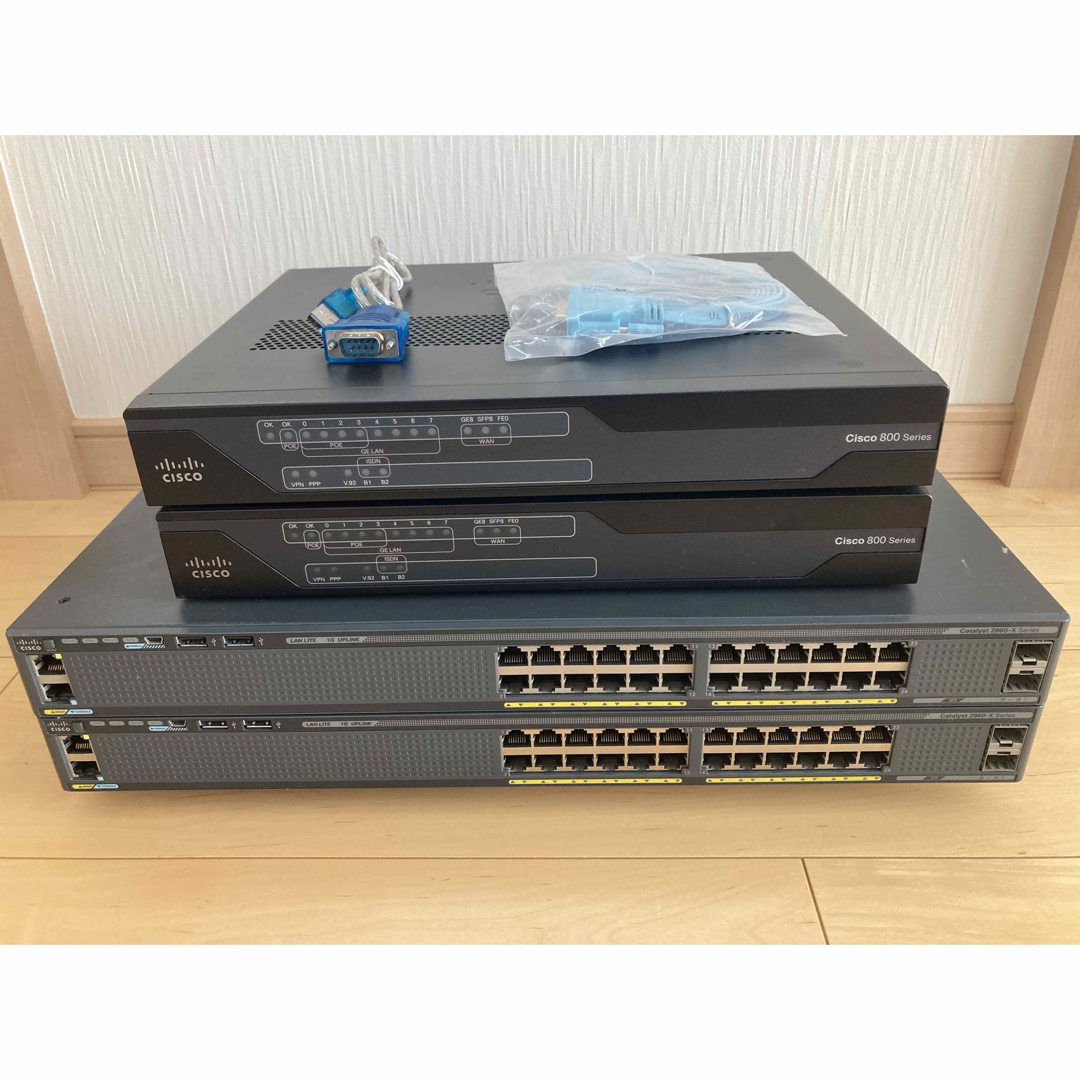 CCNA、CCNP】ルーター、Cisco L3、L2スイッチ2960色々セット CCNA、CCNP】ルーター、Cisco L3、L2スイッチ2960色々セット