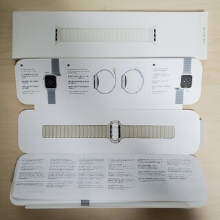 アップルウォッチ(Apple Watch)の希少 Apple Watch 44mm チョーク レザーリンク - Sサイズ(その他)