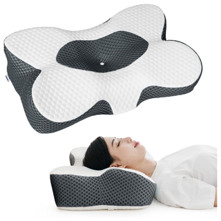 新品　枕 低反発 肩がラク 安眠 まくら 中空設計 低反発枕 頭・肩をやさしく(枕)