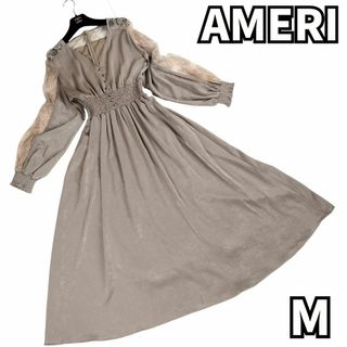 Ameri VINTAGE - 【華やかさと繊細さが織りなす✨】　アメリ　AMERI　ワンピース 刺繍シアー　M