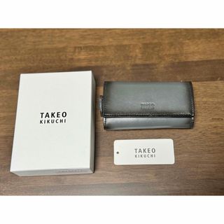 タケオキクチ(TAKEO KIKUCHI)の訳ありTAKEO KIKUCHIタケオキクチ スマートキー対応ケース 灰　未使用(キーケース)