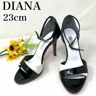 ダイアナ(DIANA)のDIANA ダイアナ エナメル ヒールサンダル バイカラー レッドソール 23㎝(サンダル)