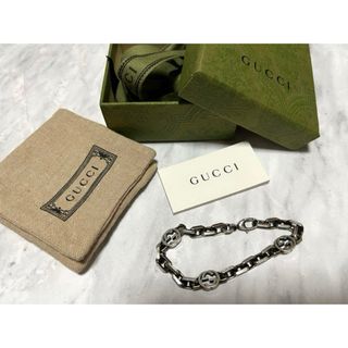 グッチ(Gucci)のGUCCI インターロッキングG シルバー ブレスレット　正規品(ブレスレット/バングル)