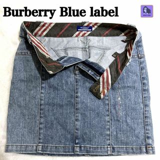 バーバリーブルーレーベル(BURBERRY BLUE LABEL)のバーバリーブルーレーベル　デニムスカート　サイズ38(ミニスカート)