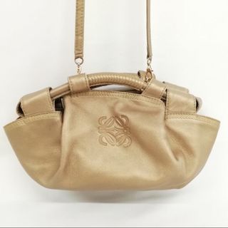 ロエベ(LOEWE)のナッパアイレ ショルダー付 ハンドバッグ ミニバッグ ゴールド系(ハンドバッグ)