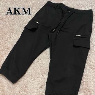 AKM - AKM カーゴパンツ　ハーフパンツ　ブラック　ジョガー　イージー