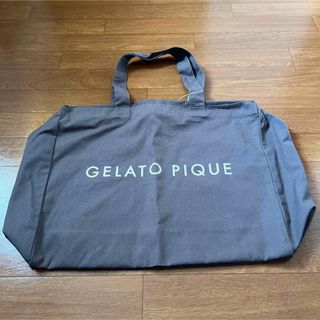 ジェラートピケ(gelato pique)のジェラートピケ  バッグ　グレー　英字ロゴ　シンプル　エコバッグ　裏地なし(トートバッグ)