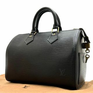 ルイヴィトン(LOUIS VUITTON)の【極美品】ルイヴィトン ハンドバッグ スピーディ25 エピ ブラック LVロゴ(ハンドバッグ)