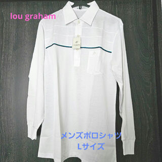 【LOU GRAHAM】メンズ　長袖のポロシャツ　U.S.A(ポロシャツ)