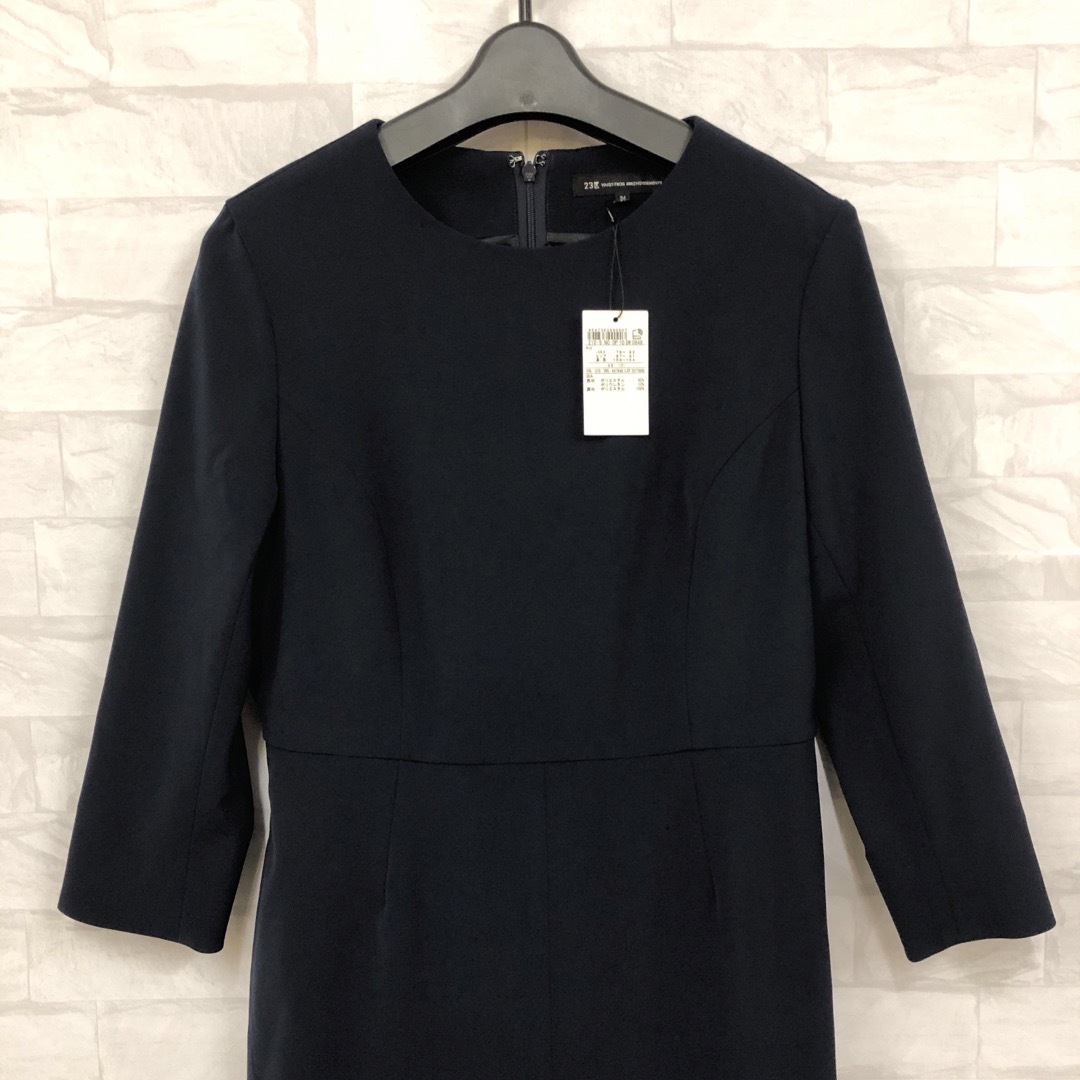 23区 - 即決 新品 タグ付き 23区 ワンピース ネイビーの通販 by 23区 - 即決 新品 タグ付き 23区 ワンピース ネイビーの通販 by