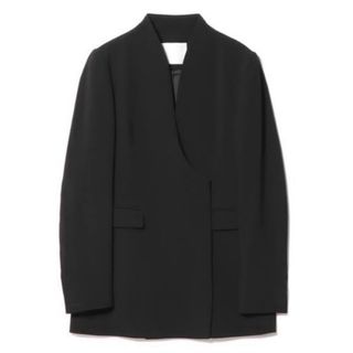 mame - Collarless Double Breasted Suit Jacket