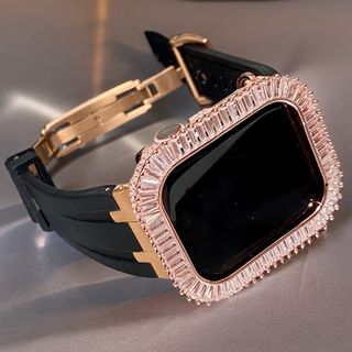 アップルウォッチラバーベルトバンドApple Watchキラキラカバーケース(ラバーベルト)