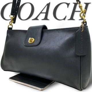 コーチ(COACH)の美品 コーチ オールドコーチ ショルダーバッグ ポシェットショルダー 黒(ショルダーバッグ)