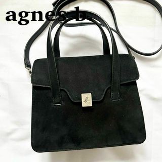 アニエスベー(agnes b.)の✨極美品✨2way　アニエスベー　ショルダーバッグ　ブラック　羊革　miyuki(ショルダーバッグ)