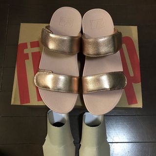 フィットフロップ(fitflop)の新品未使用☆フィットフロップ　サンダル　ローズゴールド(サンダル)