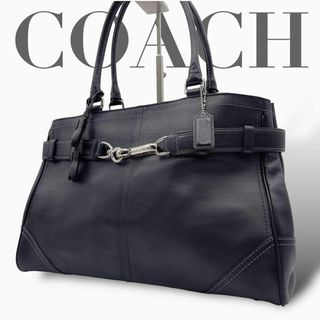 コーチ(COACH)のCOACH コーチ トートバッグ ハンドバッグ レザー ブラック Q060(ハンドバッグ)