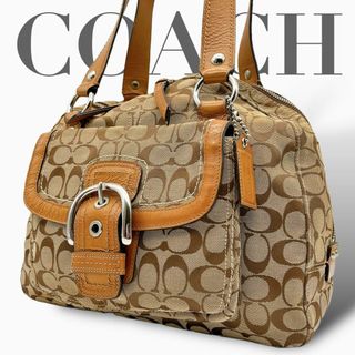 COACH コーチ シグネチャー ハンドバッグ Q057(ハンドバッグ)