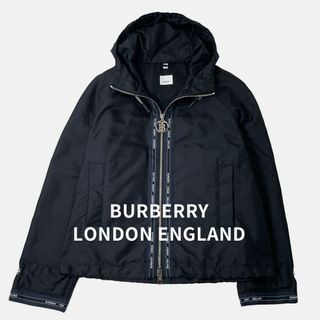 BURBERRY - BURBERRY バーバリー ナイロンジャケット ジップアップパーカー 黒 50