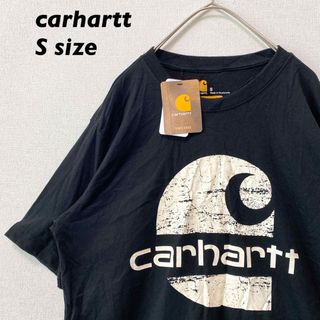 カーハート(carhartt)の日本未発売【新品タグ付き】カーハート　半袖Tシャツ　ビッグプリント　黒色　S(Tシャツ/カットソー(半袖/袖なし))