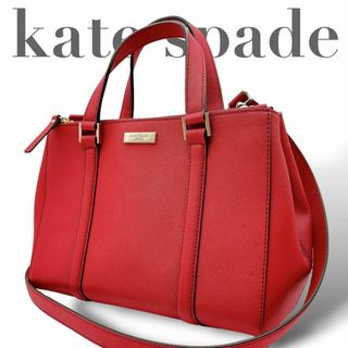 ケイトスペードニューヨーク(kate spade new york)のKate spade ケイトスペード 2way ハンドバッグ レッド Q050(ハンドバッグ)