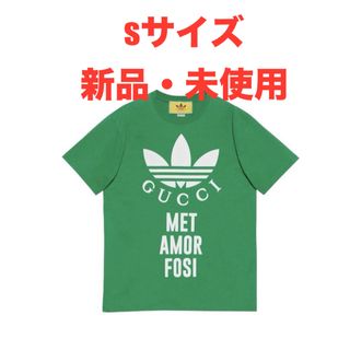 Gucci - 新品 コラボ adidas x Gucci ロゴTシャツ グリーン s