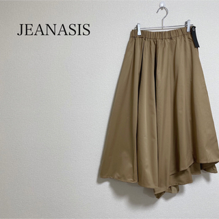 JEANASIS - 【新品タグ付】JEANASISムジハンカチーフアシメスカート　ベージュ　フリー
