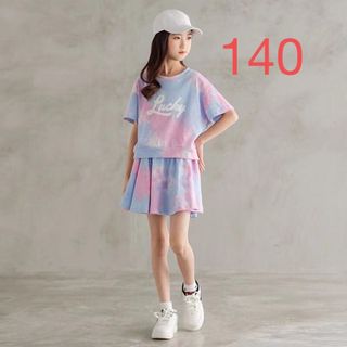 KSEA107キッズ 子供服 セットアップ 半袖 ゆったり 夏 可愛い 女の子(Tシャツ/カットソー)