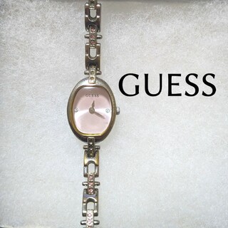 ゲス(GUESS)のGUESS 腕時計 レディース アンティーク ゲス レトロ ピンク シルバー 銀(腕時計)