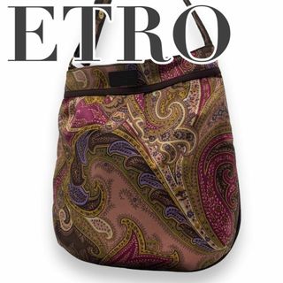 エトロ(ETRO)の美品　ETRO エトロ　s35 ナイロン　肩掛け　ワンショルダーバッグ　総柄(ショルダーバッグ)
