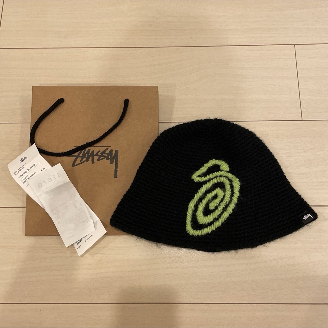 STUSSY - Stussy Bucket Hat Swirly S Knit バケットハットの STUSSY - Stussy Bucket Hat Swirly S Knit バケットハットの
