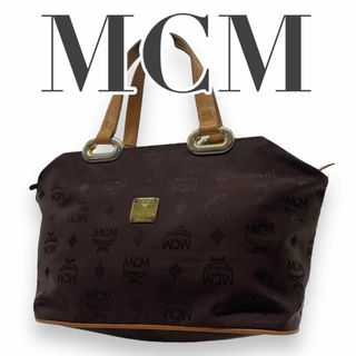 MCM - MCM エムシーエム　s35 ナイロン　ヴィセトス柄　ハンドバッグ　ブラウン　茶