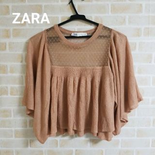 ザラ(ZARA)のZARA シアー切替薄手ニットトップス(ニット/セーター)