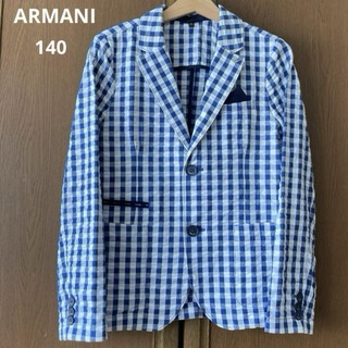 ARMANI JUNIOR - アルマーニ　チェック　テーラード　ジャケット　カジュアル　ブレザー　春　夏