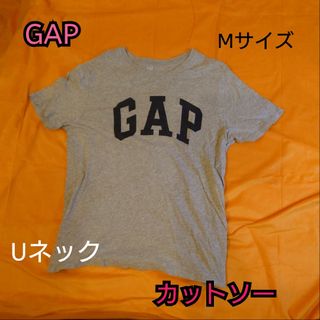 ギャップ(GAP)の【古着美品】GAP 半袖 カットソー Tシャツ Uネック グレー Mサイズ(Tシャツ/カットソー(半袖/袖なし))