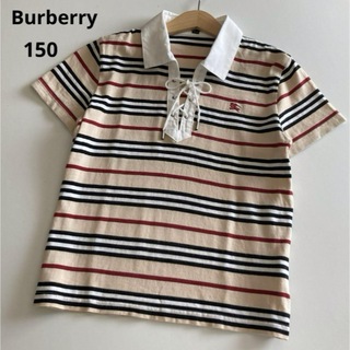 BURBERRY - バーバリー　半袖　シャツ　Tシャツ　アイコン　ストライプ　編みリボン　春　夏　わ