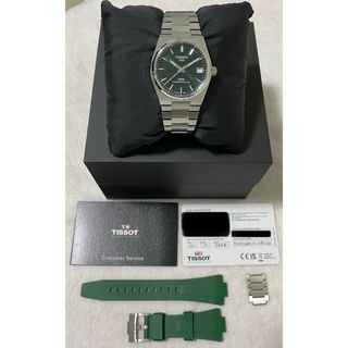 TISSOT - 【超美品】ティソ TISSOT PRX 35mm グリーン ラバーベルト付