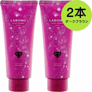 ［2本セット］ラボモ スカルプアロマ ヘアカラートリートメント ルミエ (ダーク