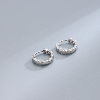 【残りわずか】 ピアス シルバー フープピアス 北欧 お洒落 アクセサリー 上品(ピアス)