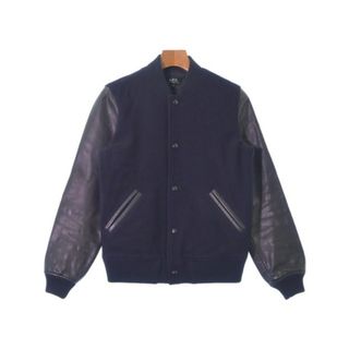 A.P.C. アーペーセー スタジャン M 紺x黒 【古着】【中古】(スタジャン)