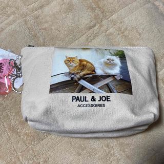 ポールアンドジョー(PAUL & JOE)のポール＆ジョーアクセソワ★キャンバスフォトプリントポーチ★アイボリー(ポーチ)