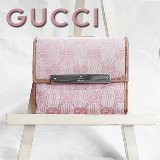 グッチ(Gucci)のグッチ GUCCI Wホック 折財布 GG キャンバス 112716 メタルバー(財布)